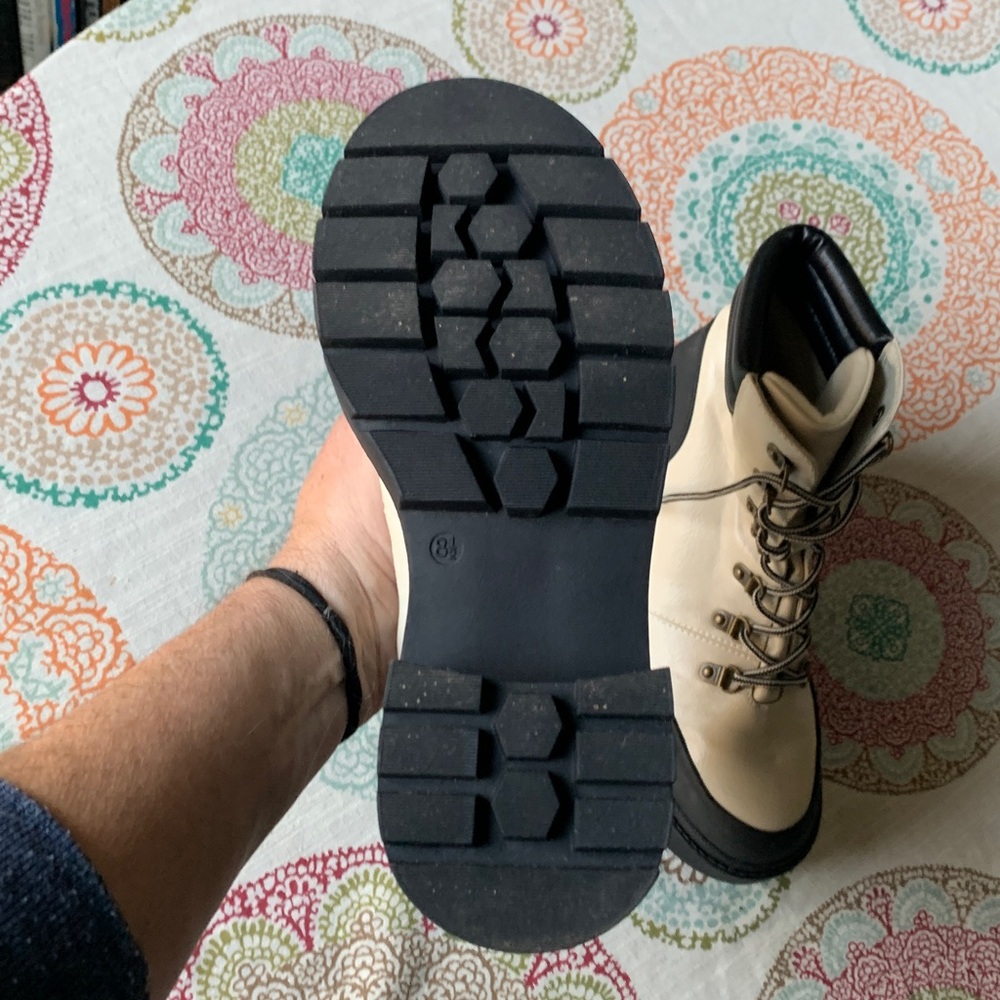 Michael By Michael Shannon NATACHA Faux Leather Platform Moto Combat Boots 8.5 - Picture 13 of 16